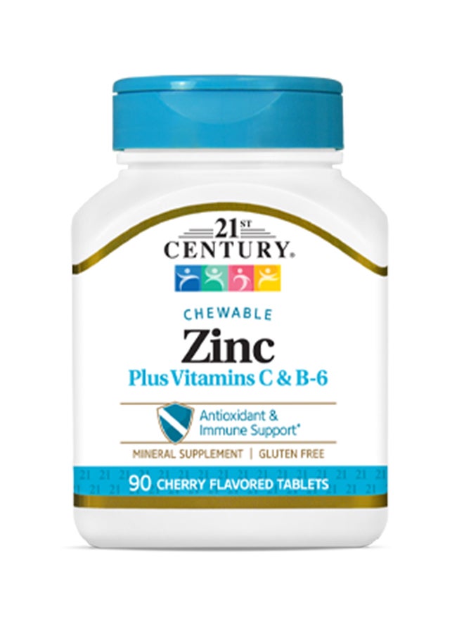 مُكمل غذائي من الزنك وفيتامينات سي وب6 بنكهة الكرز - 90 قرص